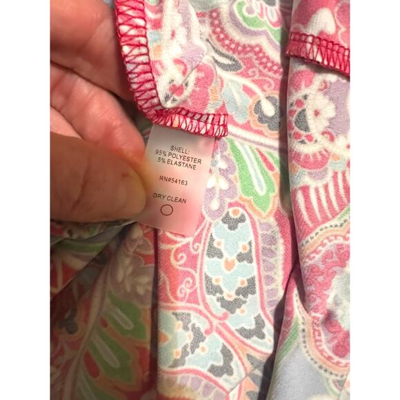 Tommy Hilfiger Pink Paisley Jewel Round Neckine Sleeveless Shift Dress Size 14 - Picture 4 of 8